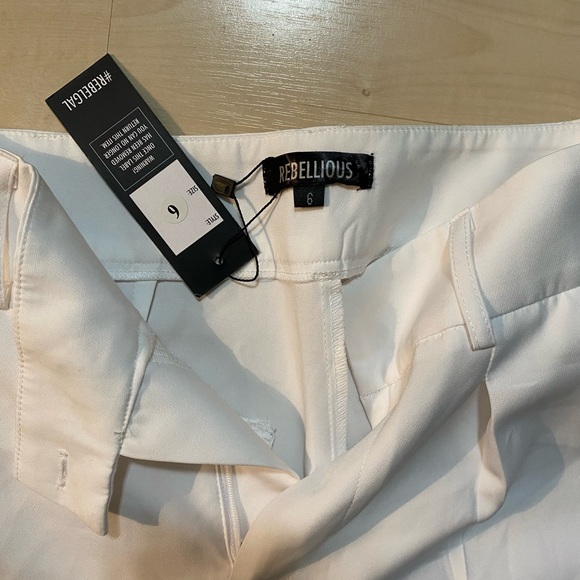 White high waisted dress pants. UK 6 - Picture 2 of 3